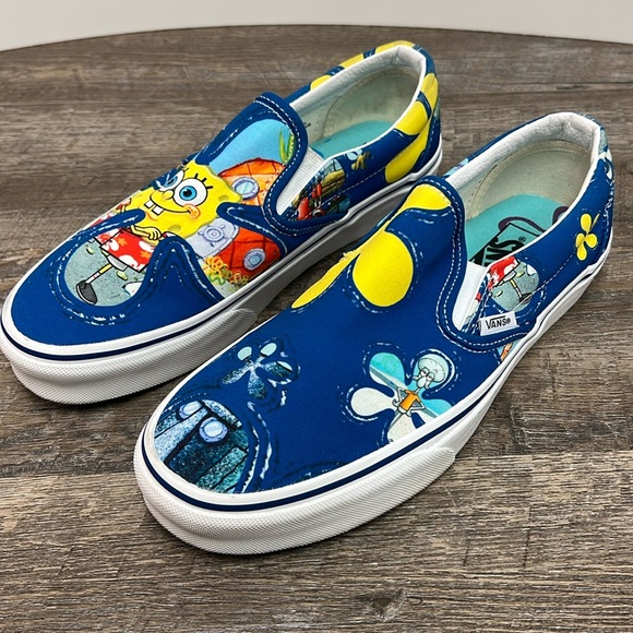 SOLD IN STORE Vans Nickelodeon Spongebob Squarepants Classic Slip On Shoes - Picture 2 of 8